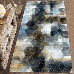 Carpets Else Black Yellow Watercolour Cubes Abstract 3d Print Non Slip Microfiber Washable Runner Mats Floor Mat Rugs Hallway Carpets1