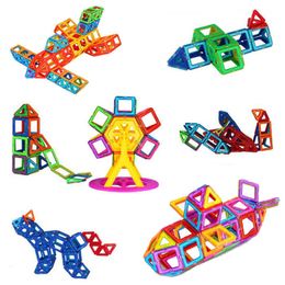 Designer Magnetic Building Blocks Big Size 72Pcs Triangle Square Brick Enlighten Bricks Magnetic Toys Q0723