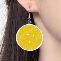 Fruit Pendant Dangle Earrings Small Fresh Women Resin Charm Earrings Peach Lemon Mangosteen Earring Jewelry Accessories