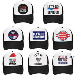 Lets Go Brandon FJB Dad Hat Baseball Cap for Men Funny Washed Denim Adjustable Hats Fashionable Distinctive New Temperamental ZZA10041