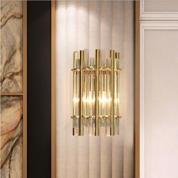 Wall Lamps High Quality Living Decoration Glass Lights Modern Bedroom Sconce AC110V 220V Gold Stairway