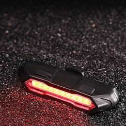 bicycle lantern UK - Bike Lights Bicycle Taillight USB Rechargeable Brake Rear Light Waterproof Lantern Lamp Cycling MTB Accessories Spare Part
