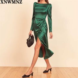 Women's dress Sexy slim fitting bodice puffed shoulders woman Club long sleeve Elegant party dresses vestido de mujer 210520