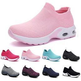 style54 fashion Men Running Shoes White Black Pink Laceless Breathable Comfortable Mens Trainers Canvas Shoe Sports Sneakers Runners 35-42