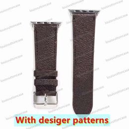 luxury LLdesigner Watchbands 38mm 40mm 41mm 42mm 44mm 45mm iwatch series2 S3 S4 S5 S6 bands Leather Strap Bracelet Fashion Stripes watchband