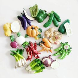 Newfridge Magnets Buzdolabı Mıknatısı Yapay Sebzeler Reçine Yapıştır Meyve Kabak Patates 3D Katı EWD7853