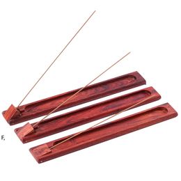 Wooden Incense Stick Holder Fragrance Lamps Ash Catcher Rosewood Tray Burner Holders Home Decoration Censer Tools RRB13169