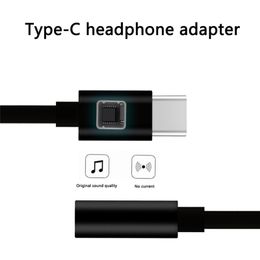 Adapter Type-C 3.5mm Earphone cable USB-C male to AUX audio female Jack for Samsung S23 S22 ultra Z Flip S10 S20 S21 note 10 20 plus with chip fe