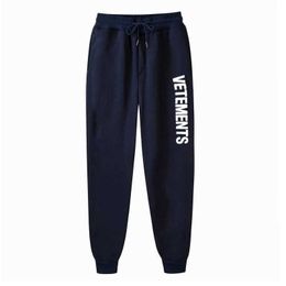 Pantaloni della tuta da uomo VETEMENTS stampa Pantaloni da jogging Pantaloni da salotto Tasche da escursionismo all'aperto Pantaloni da corsa Streetwear Pantaloni della tuta Y0811