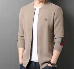 2021 Men's Sweaters autumn and winter new knitted cardigan temperament thick business men's jacket casual sweater