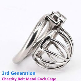 Chastity Devices Stainless Steel Arc-Shaped Cockring Male Chastity Device Cock Cage Sex Toys For Men Penis Lock Metal Small Cages G175