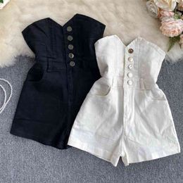 spring summer fashion single breasted denim shorts women high waist wide leg jeans shorts 210625