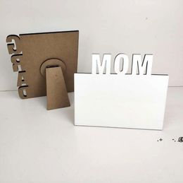 newBlank Sublimation Frames Wooden Thermal Transfer Phase Plate MOM Personalised Gift Mothers Day Festival Frame EWE6006