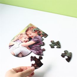 Sublimation Jigsaw MDF Blank Heart Shaped Puzzles DIY Puzzle Wedding Birthday Valentine's Day Party Favour Gift