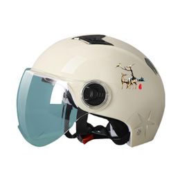 Motorcycle Helmets Four Seasons Motocycle Riding Electric Car Half Face Chinese Style For Men And Women 54-63CM