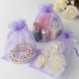 Purple Colour Drawstring Organza bags Gifts wrapping bag Gift pouch Jewellery pouches organza Candy Organiser package business present multi Colours