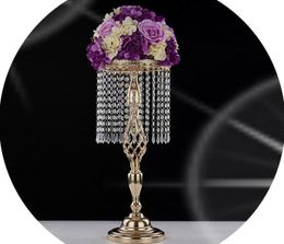 70cm Rhinestone Candelabra Wedding Party Elegant Candle Holder Pretty Table Centrepiece Vase Stand Crystal Candlestick Wedding-Decor SN3223