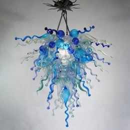 Creative Modern LED Chandeliers Hand Blown Glass Lamp Luxury Blue Furniture Living Room Decoration Lights Bedroom Chandelier 32 or 40 Inches