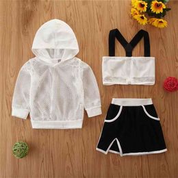 Spring Summer Kids Clothing Sportswear 3Pcs Girl Clothes Children Costume For Girls Sports Suit 210528