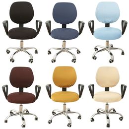 1set Office Chair Cover Computer Split Slipcover Spandex Silla Estudio Elastic Seat Gamer Protector 211116