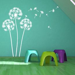 Wall Stickers Decal Large Flying Dandelion Plant Home Living Room Decor Kids Boys Removable Art Mural AY015