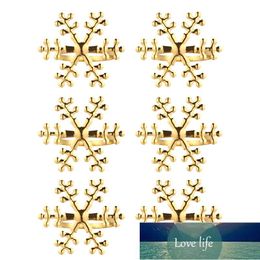 6 Pcs Christmas Snowflake Shaped Napkin Rings Dinning Table Setting Christmas Snowflake Napkin Button Napkin Ring Factory price expert design Quality Latest Style