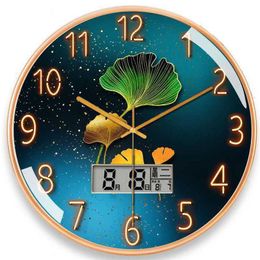 12 inch silent living room wall clock bedroom wall watch atmosphere simple clock fashion creative home modern clock 211110