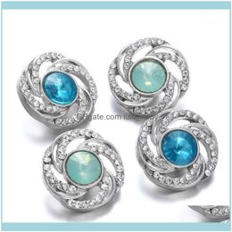 Charm Jewelrycharm Bracelets 10Pcs/Lot 18Mm Snap Buttons Jewellery Full Crystal Flower Snaps Fit Button Bracelet Bangle Diy Charm1 Drop Delive