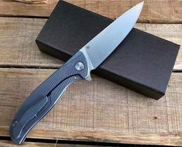 Special Offer Flipper Folding Knife D2 Stain Blade CNC TC4 Titanium Alloy Handle Ball Bearing Fast Open Pocket Knives With Gift Box Package