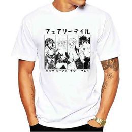 Nueva cola de hadas natsu anime japonés t shirts para hombre 2021 divertido cómic camisetas verano otoño marca ropa camisas Sudadera de verano G220216