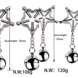 Nxy Sex Pump Toys Bdsm Bondage Nipple Clamp Breast Clips Stainless Steel Metal Shaking s Clip Slaves Shop 18+ 1221
