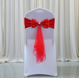 Chair Sashes Spandex Wedding seat Cover Bands Birthday Party Decoration Elastic Buckle