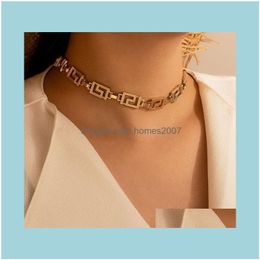 & Pendants Jewelryfashion Jewelry Labyrinth Monolayer Neck Chain Necklace Short Choker Necklaces Chains Drop Delivery 2021 Oebgj