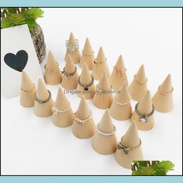 Craft Tools Arts, Crafts & Gifts Home Garden Diy Wood Cone Unpainted Wooden Shape Ornamnet Aessories Jewlery Display Stand Organiser Holder