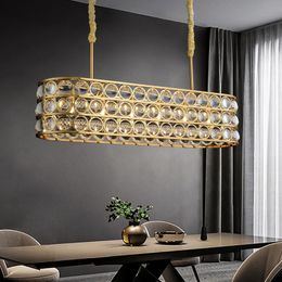 Pendant Lamps Light Luxury Crystal Chandelier Post-modern Home Dining Room Living Simple Atmospheric