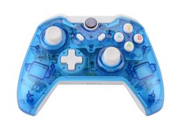 Wireless Controller Gamepad For Xbox One Console Controle For PC Windows Joystick Transparent with LED