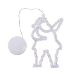 2021 new Led Christmas Suction Cup Lights Snowman Christmas Tree Decorations Window Decorative Lights Xmas Creative Hanging Lights