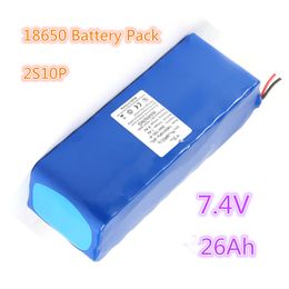 1pcs 18650 high rate rechargeable lithium ion 7.4v battery pack 26Ah PVC Package with good performance for GPS power tools Drill