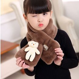 Imitation Rabbit Hair Men And Women Baby Autumn And Winter Warm Cute Scarf Fashion Santa Claus Children Red Cross Small Scarf