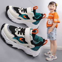 Boys' Sports Casual Sneakers School Students' Running Sports Sneaker Children Shoes 2021 New Summer Girls Breathable Mesh Shoes G1025