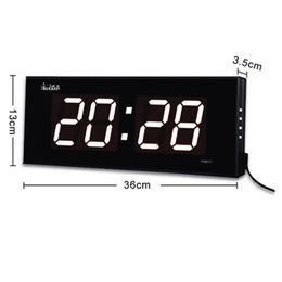 Wall Clocks Large Led Digital Clock Living Room Big Screen Numbers Desktop And Hanging Dual-use Decor With Luminova