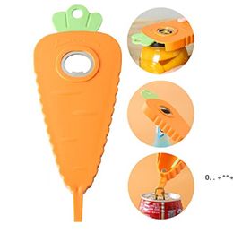 Carrot Multi-Purpose Opener Jar Can Beer Bottle Opener Tool with Magnet and Hangable Hook LLF12238