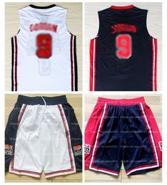 1992 US Basketball Jersey Dream Movie Men's Stitched Black White S-2XL Jerseys Shorts