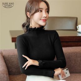 Arrival winter Solid women sweaters Womens and pullovers Full Casual Turtleneck green black 5050 50 210510