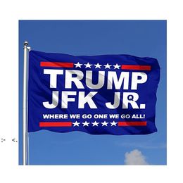 Trump JFK Jr. 3x5ft Flags 100D Polyester Banners Indoor Outdoor Vivid Color High Quality With Two Brass Grommets RRD11027