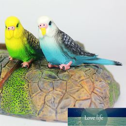 2pc Creative Simulation Parrot Parakeet Miniature Landscape Ornament Animal Model Lawn Figurine Artificial Bird Photography Prop Factory price expert design