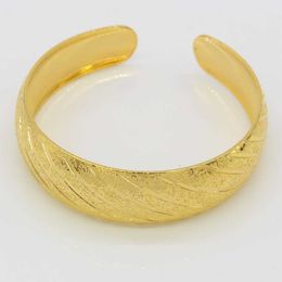 New African Bangles for Women Gold Color Dubai Jewelry Ethiopian/arab Bracelets Bridal Mom Gifts Q0717