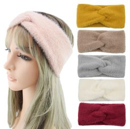 Party Favour Winter keep warm knitting headband women's Woollen yarn hair band outdoors sports hairband Yoga Head-Band SN3213