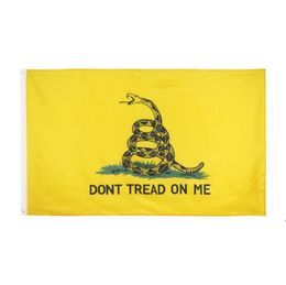 NEW Home 2nd Amendment Vintage American Flag Don't Tread On Me Banners 90cm*150cm Polyester Custom USA College Basketball Flags sea shi