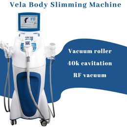 Vacuum Therapy Roller Slimming Machine Vertical Body Shaping Vela Weight Loss 40k Cavitation Rf Skin Tightening